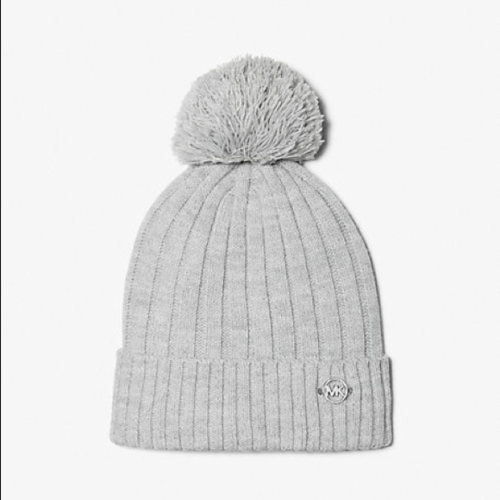 NWT Michael Kors Pom-Pom Knit Beanie Hat